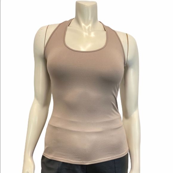 Alo Racerback Tank Top Brown - Picture 1 of 3